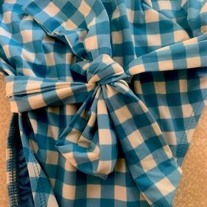 Beautiful, blue and white bathing suit